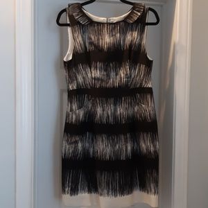 BANANA REPUBLIC Silk Sheath Dress Ruffled Collar